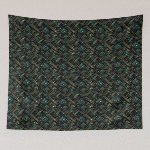 Item preview, Futuristic Circuit Board Pattern designed and sold by semioddfinds.