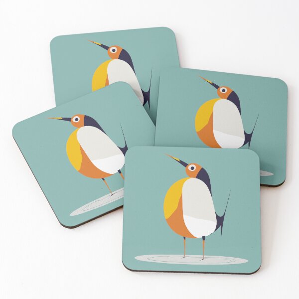 Item preview, Geometric Funny Bird with Orange Belly designed and sold by KOTOdesign.