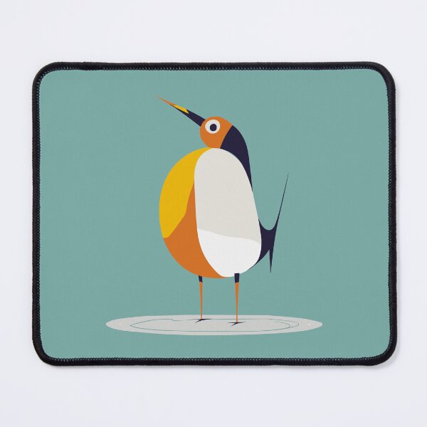 Item preview, Geometric Funny Bird with Orange Belly designed and sold by KOTOdesign.