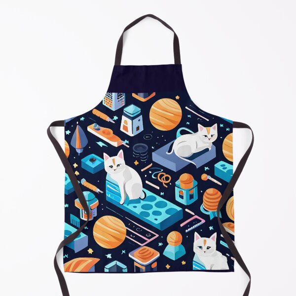 Item preview, Astronomy and space isometric seamless pattern with cartoon cats, planets and stars vector illustration designed and sold by LooperSDart.