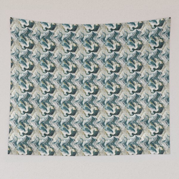 Item preview, Green and Gold Marble Pattern designed and sold by semioddfinds.
