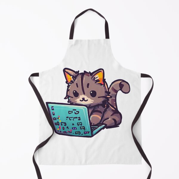 Item preview, cute cat on laptop designed and sold by yinon-h.