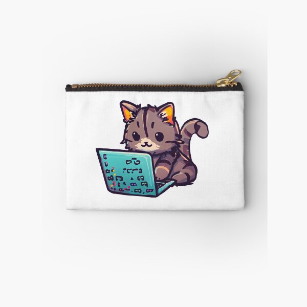 Item preview, cute cat on laptop designed and sold by yinon-h.