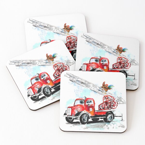 Item preview, Fire truck rooster designed and sold by CorneliaPilz.