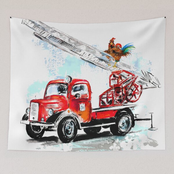 Item preview, Fire truck rooster designed and sold by CorneliaPilz.