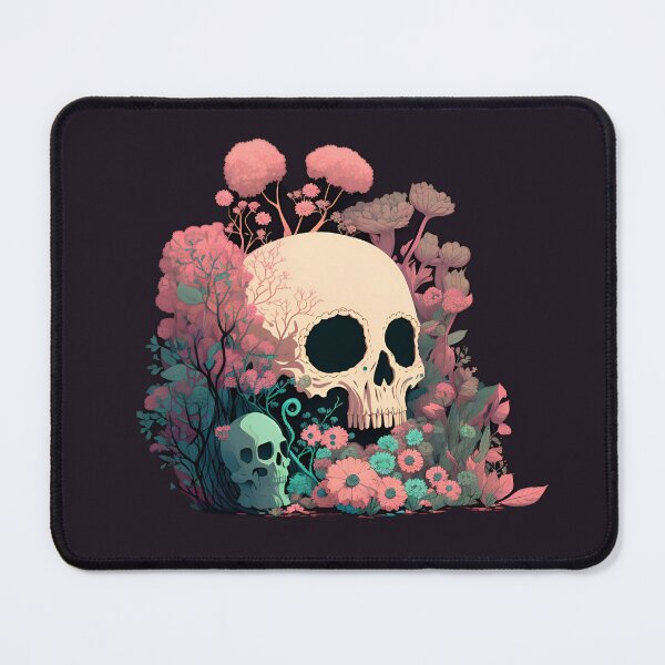 Item preview, botanical skull designed and sold by Sunchildprints.