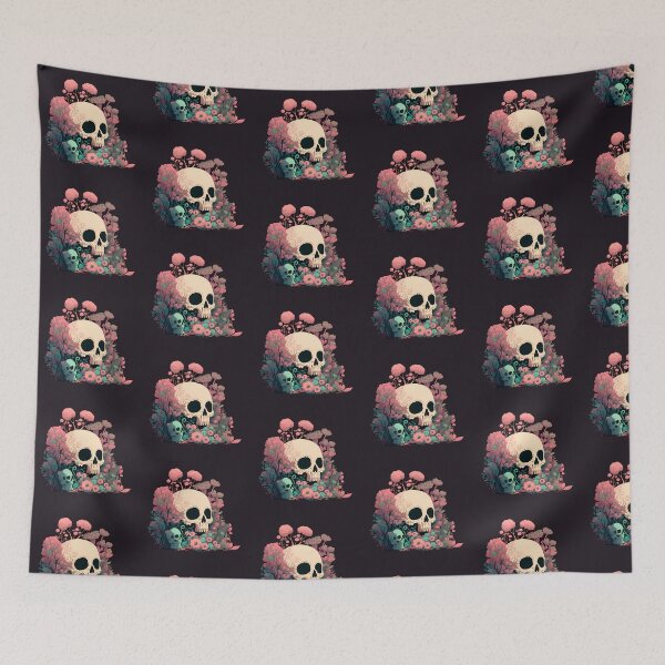 Item preview, botanical skull designed and sold by Sunchildprints.