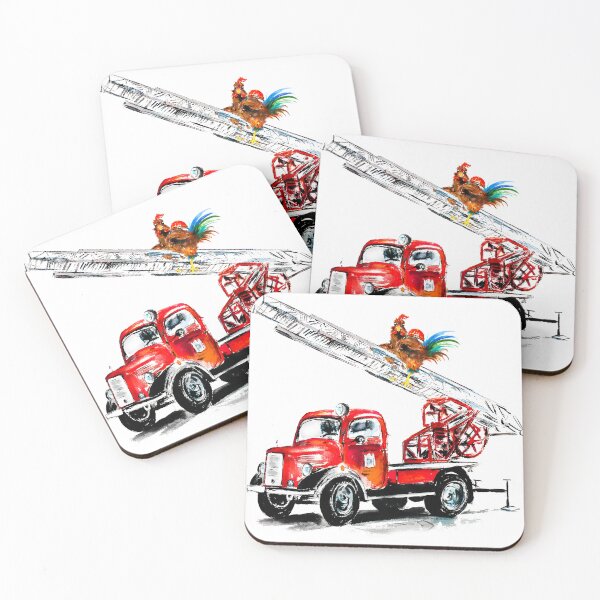 Item preview, Fire truck rooster designed and sold by CorneliaPilz.