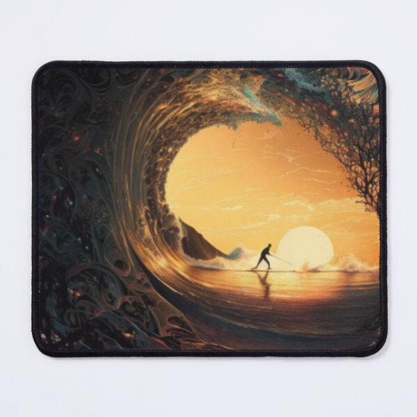 Artikelvorschau, Surfer-Weinlese-Sonnenuntergang-Wellen-Retro surfender Brandungs-Strand entworfen und verkauft von JITRA.