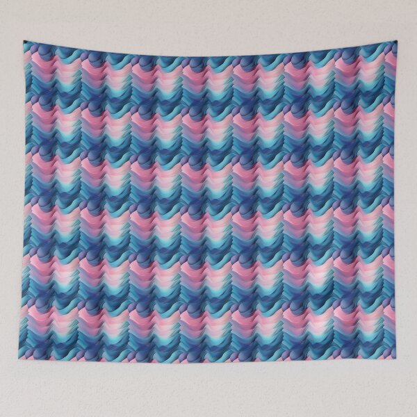Item preview, Transgender Pride Flag Abstract 3D Pattern designed and sold by semioddfinds.