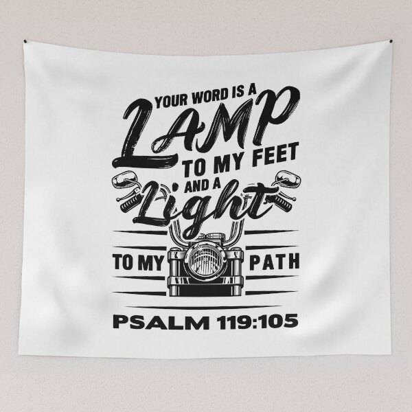Item preview, Psalm 119:105 Your Word Is A Lamp To My Feet And A Light To My Path designed and sold by plushism.