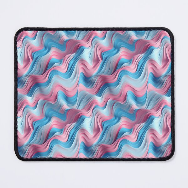 Item preview, Transgender Pride Flag Abstract 3D Wave Pattern designed and sold by semioddfinds.