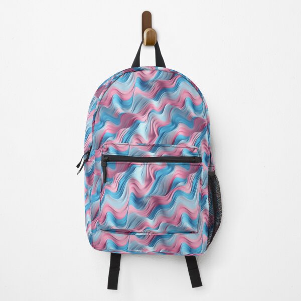 Item preview, Transgender Pride Flag Abstract 3D Wave Pattern designed and sold by semioddfinds.
