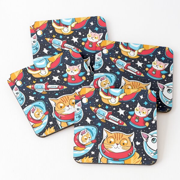Item preview, Seamless pattern with cute cats in space. Vector illustration. designed and sold by LooperSDart.
