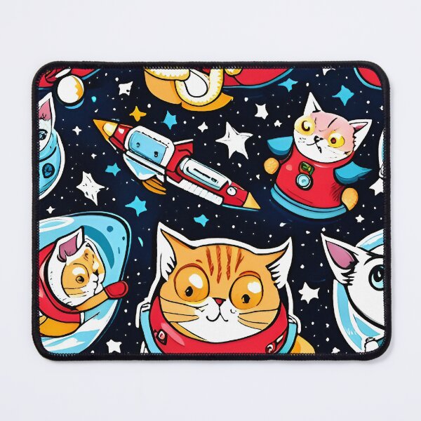Item preview, Seamless pattern with cute cats in space. Vector illustration. designed and sold by LooperSDart.