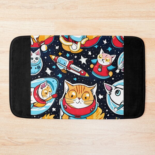 Item preview, Seamless pattern with cute cats in space. Vector illustration. designed and sold by LooperSDart.