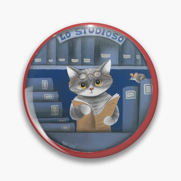 Artikelvorschau, Katzengelehrter in der Bibliothek: Die Suche einer Katze nach Wissen entworfen und verkauft von gatteria.