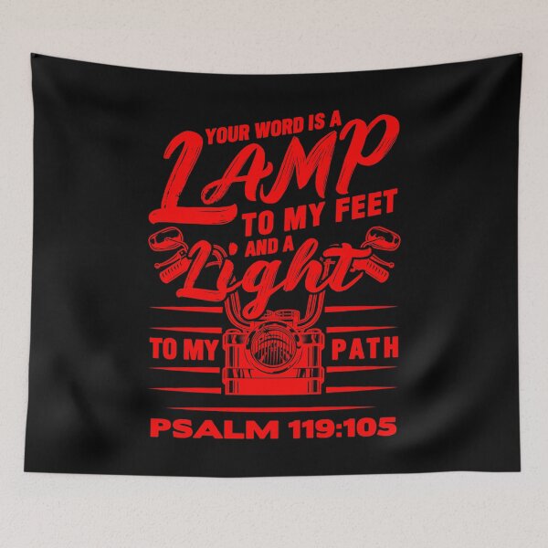 Item preview, Psalm 119:105 Your Word Is A Lamp To My Feet And A Light To My Path designed and sold by plushism.