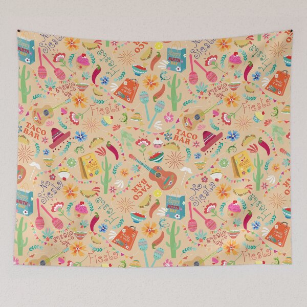Item preview, Mexican fiesta party sand background designed and sold by SweetCoolVibes.