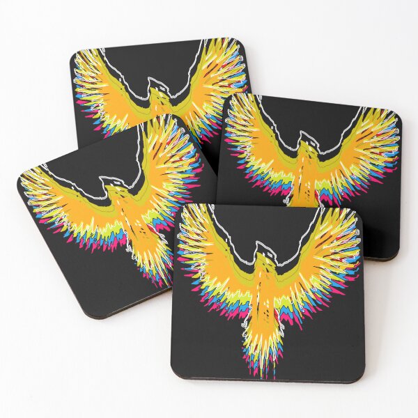 Item preview, Colorful tribal crow designed and sold by clingcling.