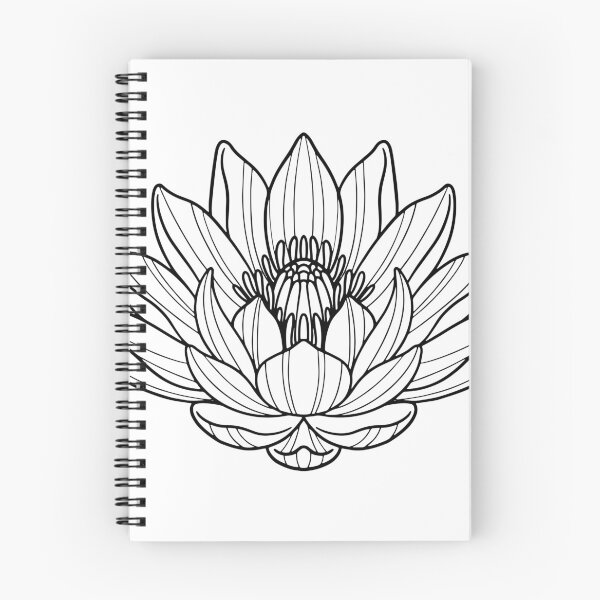 Item preview, Line art lotus flower designed and sold by gamboling.
