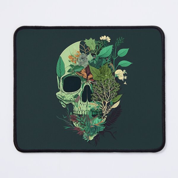 Item preview, botanical skull designed and sold by Sunchildprints.