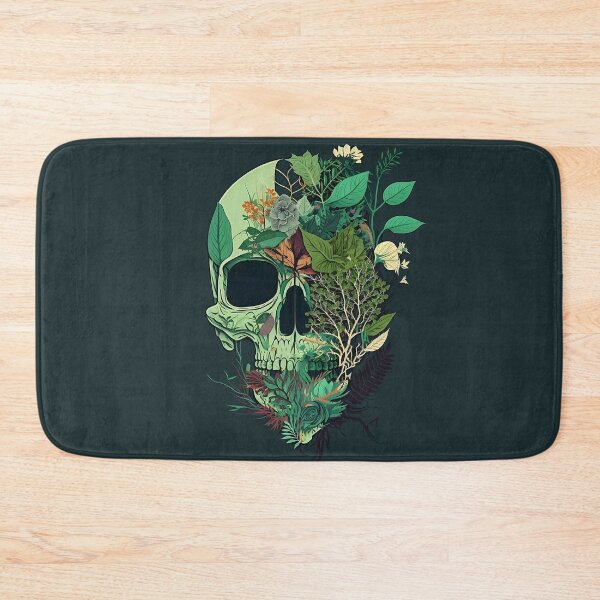 Item preview, botanical skull designed and sold by Sunchildprints.