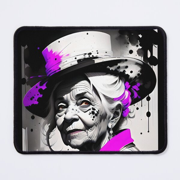 Item preview, Delightful Grandmother Wearing Stylish Hat designed and sold by digitalartpro.