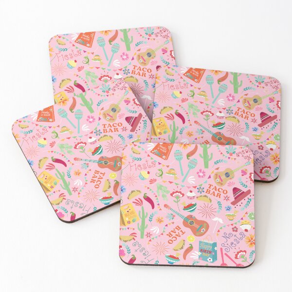 Item preview,  Mexican fiesta party pink background designed and sold by SweetCoolVibes.