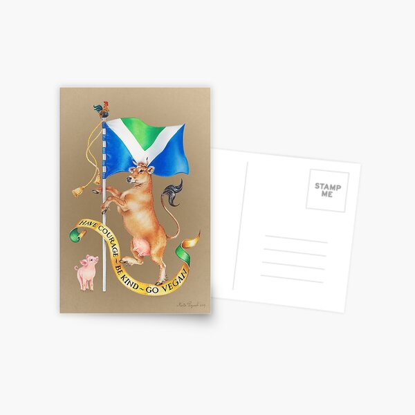 Vegan Coat of Arms by Maria Tiqwah Postcard