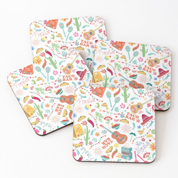Item preview,  Mexican fiesta party white background designed and sold by SweetCoolVibes.