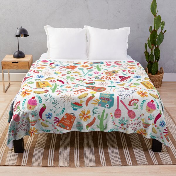Item preview, Mexican fiesta party white background designed and sold by SweetCoolVibes.