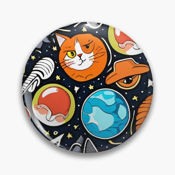 Artikelvorschau, Seamless pattern with cute cats and planets. Vector illustration. entworfen und verkauft von LooperSDart.