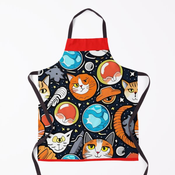 Artikelvorschau, Seamless pattern with cute cats and planets. Vector illustration. entworfen und verkauft von LooperSDart.