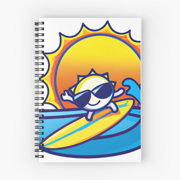 Item preview, Surfing Sunshine - Kawaii Sun Riding Waves designed and sold by NathalieRached.
