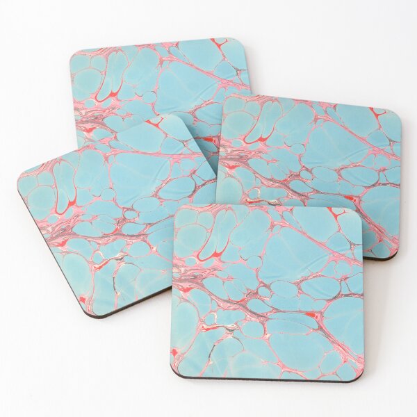 Item preview, Traditional Turkish Marbling Art Ebru, Blue And Pink designed and sold by Throwtopia.