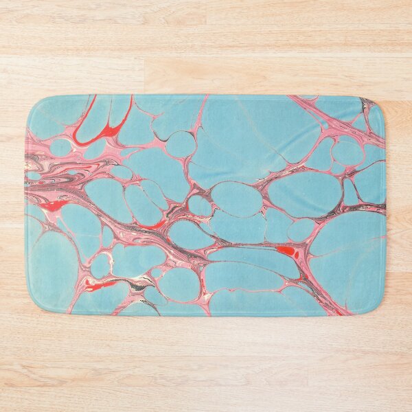 Item preview, Traditional Turkish Marbling Art Ebru, Blue And Pink designed and sold by Throwtopia.