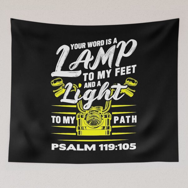 Item preview, Psalm 119:105 Your Word Is A Lamp To My Feet And A Light To My Path designed and sold by plushism.