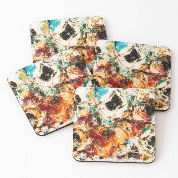 Item preview, Colourful Abstract Tile Effect Pattern Art designed and sold by Trevor Hirst.