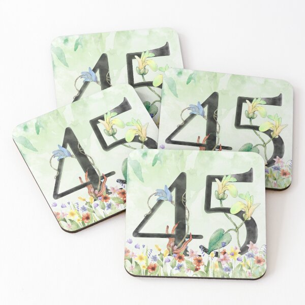 Item preview, Floral Numbers - Number 45 designed and sold by MindAsylum.