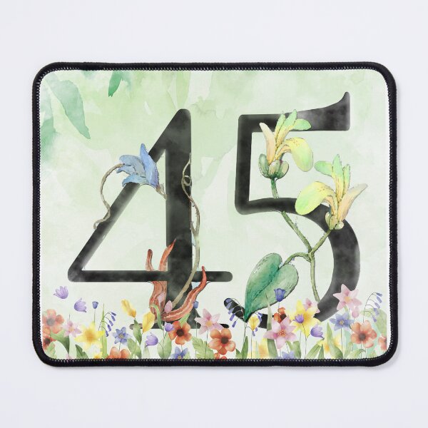 Item preview, Floral Numbers - Number 45 designed and sold by MindAsylum.