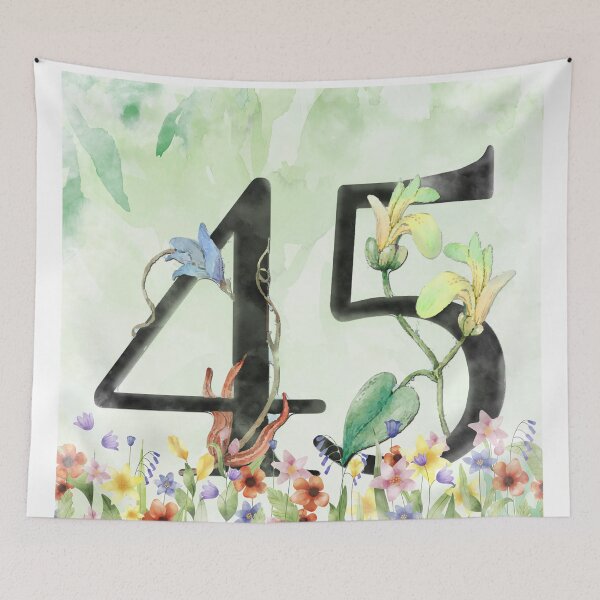 Item preview, Floral Numbers - Number 45 designed and sold by MindAsylum.