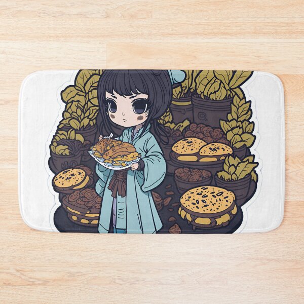 Item preview, Banh Mi Beauty: A Chibi-Kawaii Sticker of a Vietnamese Girl designed and sold by RedArtG09.