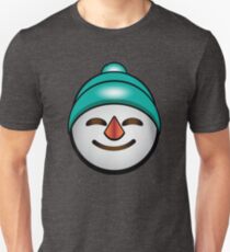 Smiling Snowman in a Beanie Unisex T-Shirt