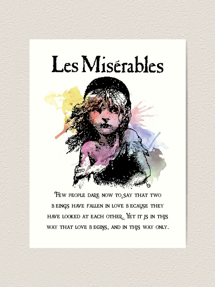 Love Card Cosette Romantic Card Victor Hugo Les Miserables Greeting Card Literary Greeting Card 