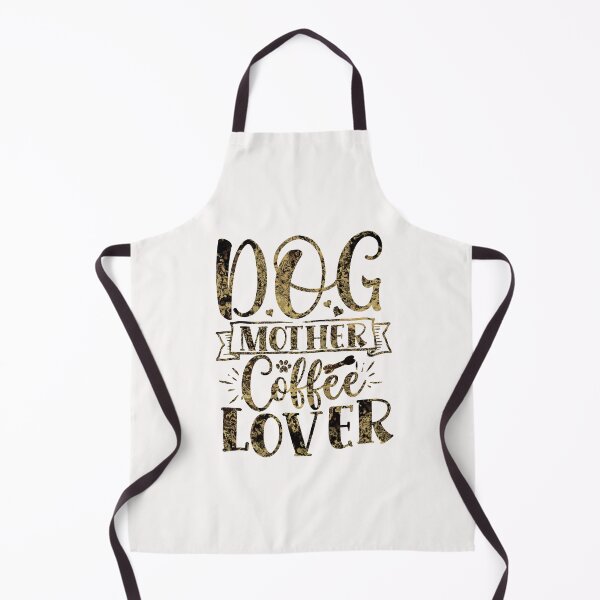 Item preview, Dogmother, Coffee Lover Quote Design in golden and black colors. designed and sold by KortsaCrea.