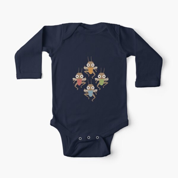 Dancing crickets Long Sleeve Baby One-Piece