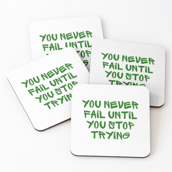 Item preview, You never fail until you stop trying  designed and sold by TeePassion.