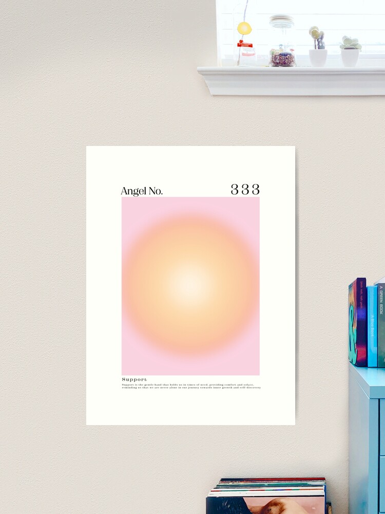 Positive Aura Poster Angel Number 333 spiritual gradient aura