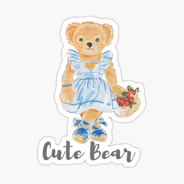 Item preview, Cute Teddy Bear in blue dress designed and sold by Anastasiia87.